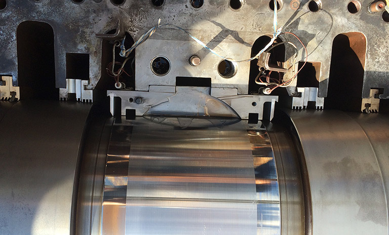 No. 2 Bearing brush seal installed on a gas turbine