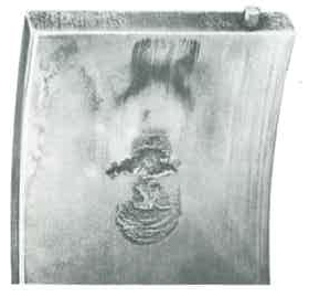 Bearing cavitation erosion damage